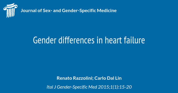 Gender Differences In Heart Failure Journal Of Sex And Gender