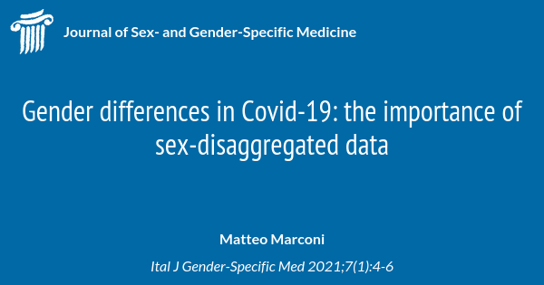 Gender Differences In Covid 19 The Importance Of Sex Disaggregated