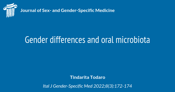 Gender Differences And Oral Microbiota Journal Of Sex And Gender