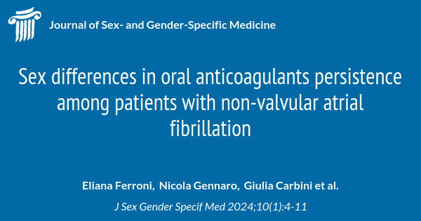 Sex Differences In Oral Anticoagulants Persistence Among Patients With