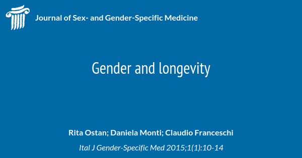 Gender and longevity | Journal of Sex- and Gender-Specific Medicine ...