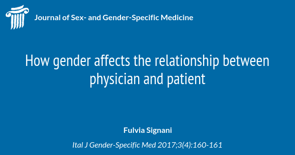 How gender affects the relationship between physician and patient ...